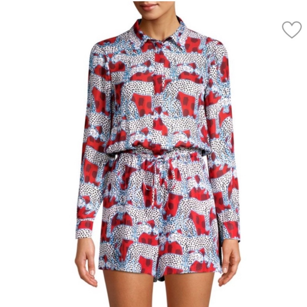Parker Kathleen Animal Print Romper Size 10